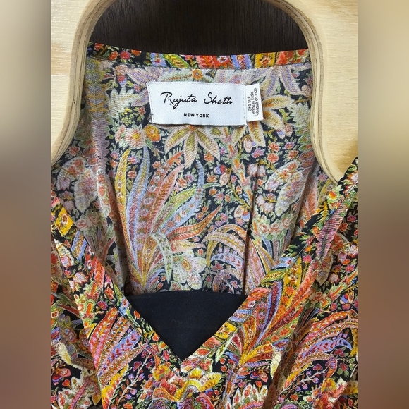 Anthropologie Caftan by Rujuta Sheth Cinched OS floral paisley - Picture 4 of 8